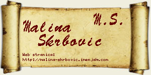 Malina Škrbović vizit kartica
